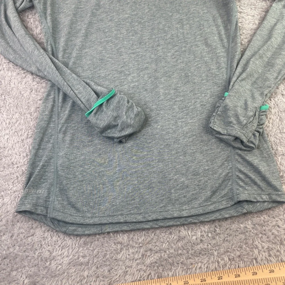 Nike Running Hoodie Womens Small Green Dri-FIT Scuba Ponytail Port 634812-390